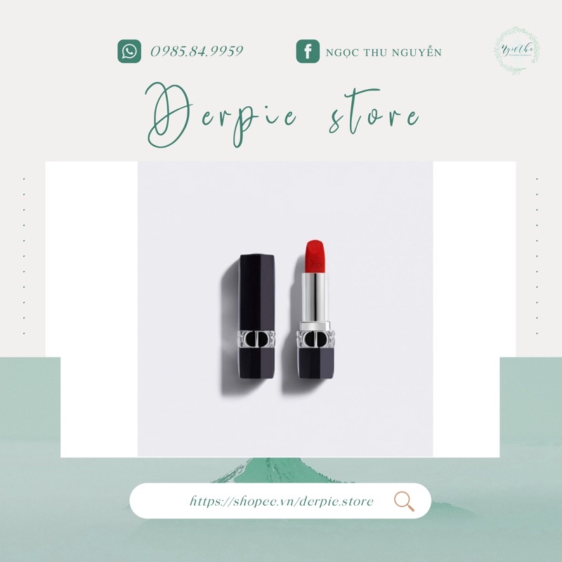[ CÓ SẴN ] Son thỏi Dior Rouge Couture Colour Lipstick màu 999 mini 1.5g fullbox