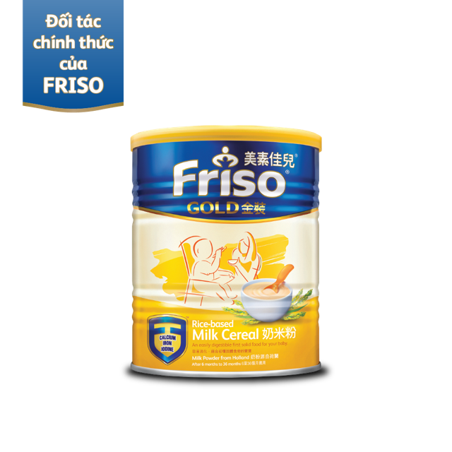 Bột ăn dặm Friso 300g (date 4/2022) tặng kèm yếm ăn cho bé