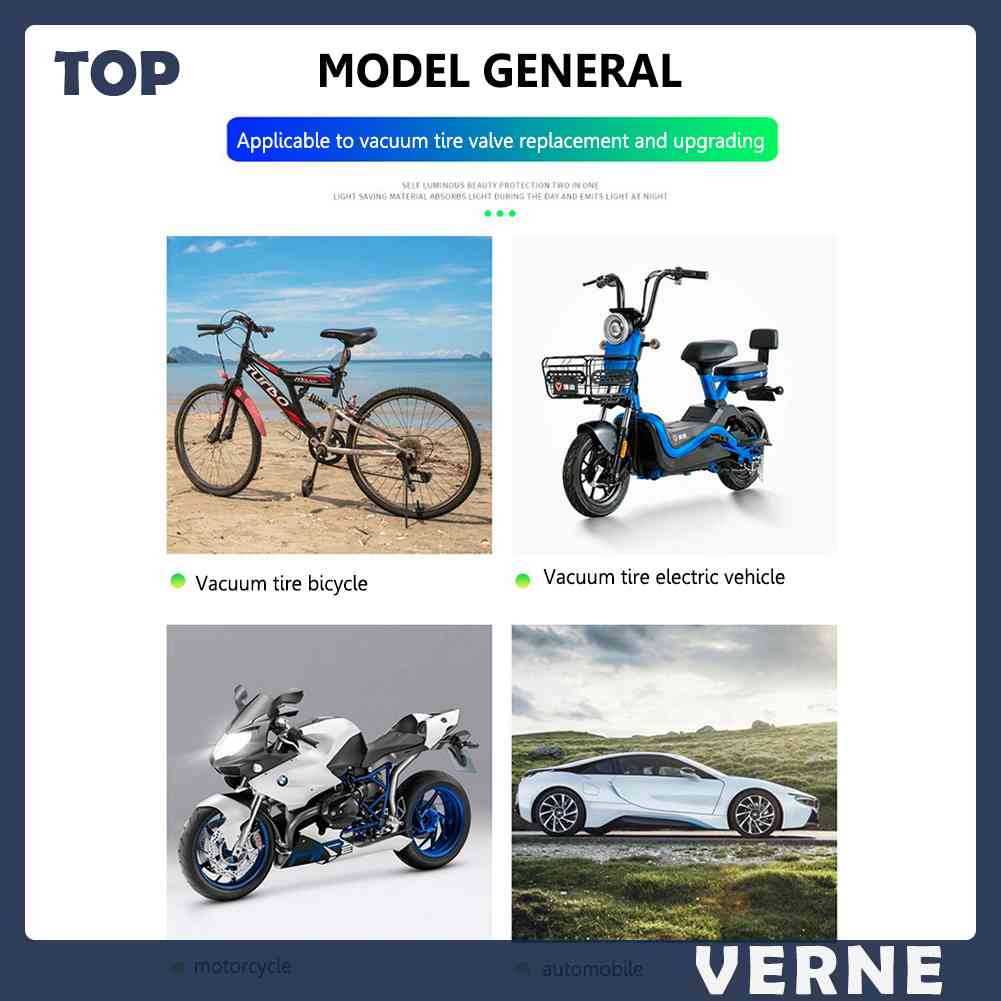 Bộ 4 Nắp Van Phát Sáng VERNE Cho Xe Đạp