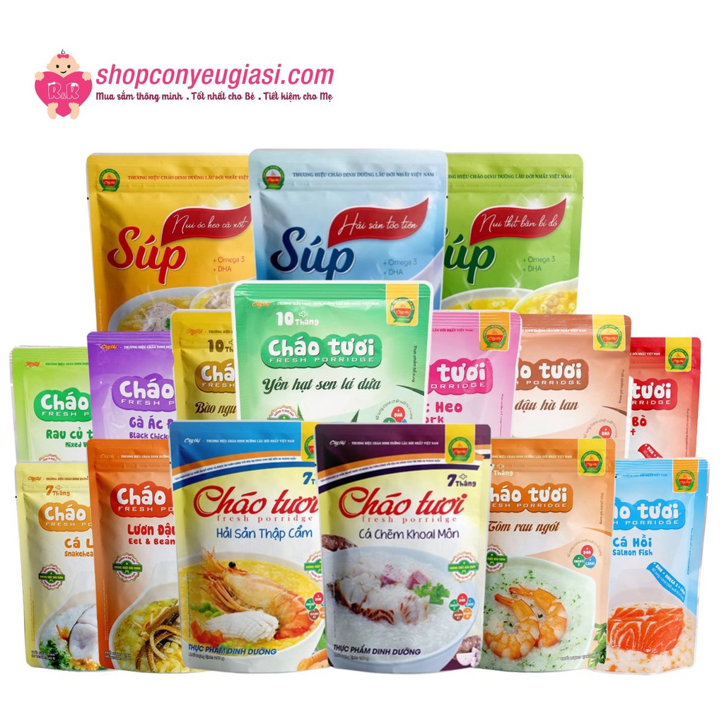 Cháo/Súp Tươi Cây Thị ăn liền đủ vị cho Bé từ 7 Tháng