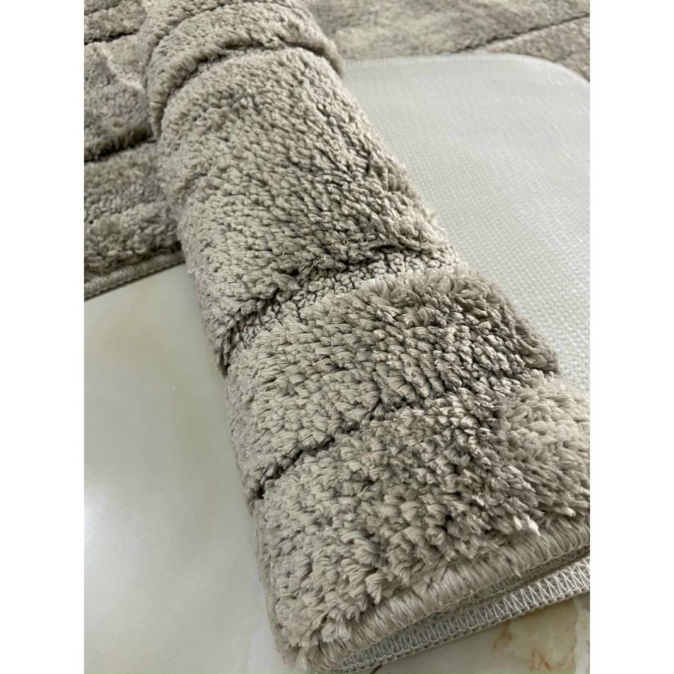 Thảm lau chân để phòng khách, thảm chùi chân lông cừu chống trơn trượt  kích thước 40x60 và 45x1m2 - CHAGAMO