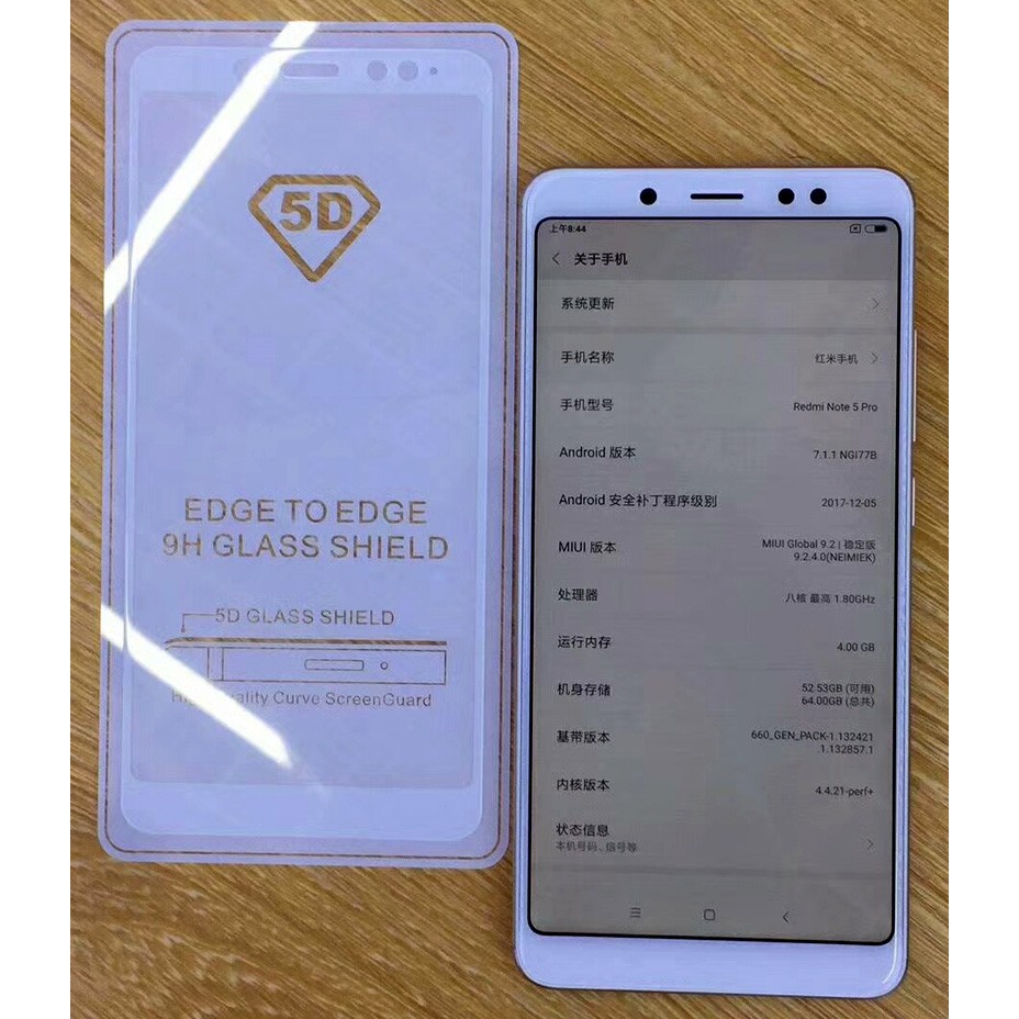 Kính CL Xiaomi Redmi Note 5 PRO (Redmi Note 5 Digiworld) FULL màn, FULL KEO Silicon