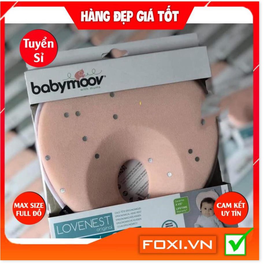 Gối chống bẹt đầu Lovenest Babymoov-Phù hợp với mọi loại giường-nôi-cũi-xe đẩy-Giúp bé ngủ sâu giấc hơn và thoải mái hơn