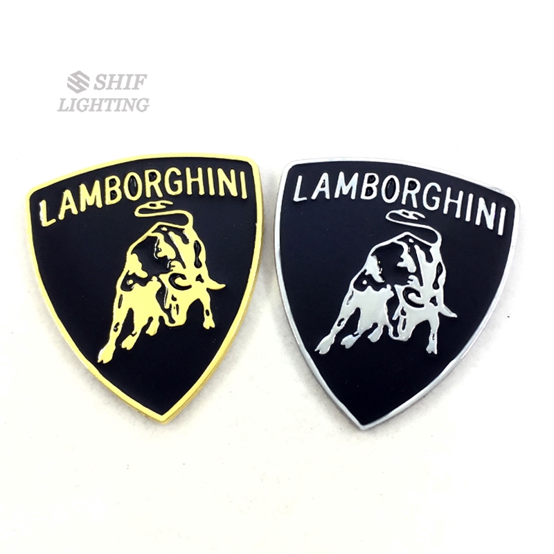 1 x Hình Dán Logo Con Bò Bằng Kim Loại Trang Trí Xe Hơi Lamborghini