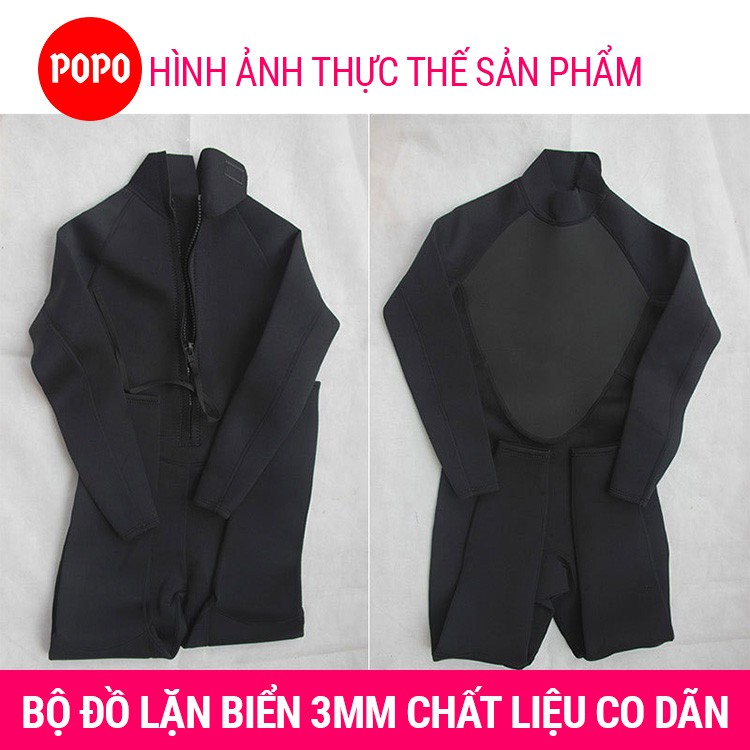 Bộ đồ lặn biển liền thân cho nam POPO chất liệu quần áo lặn dày 3mm giữ ấm cơ thể