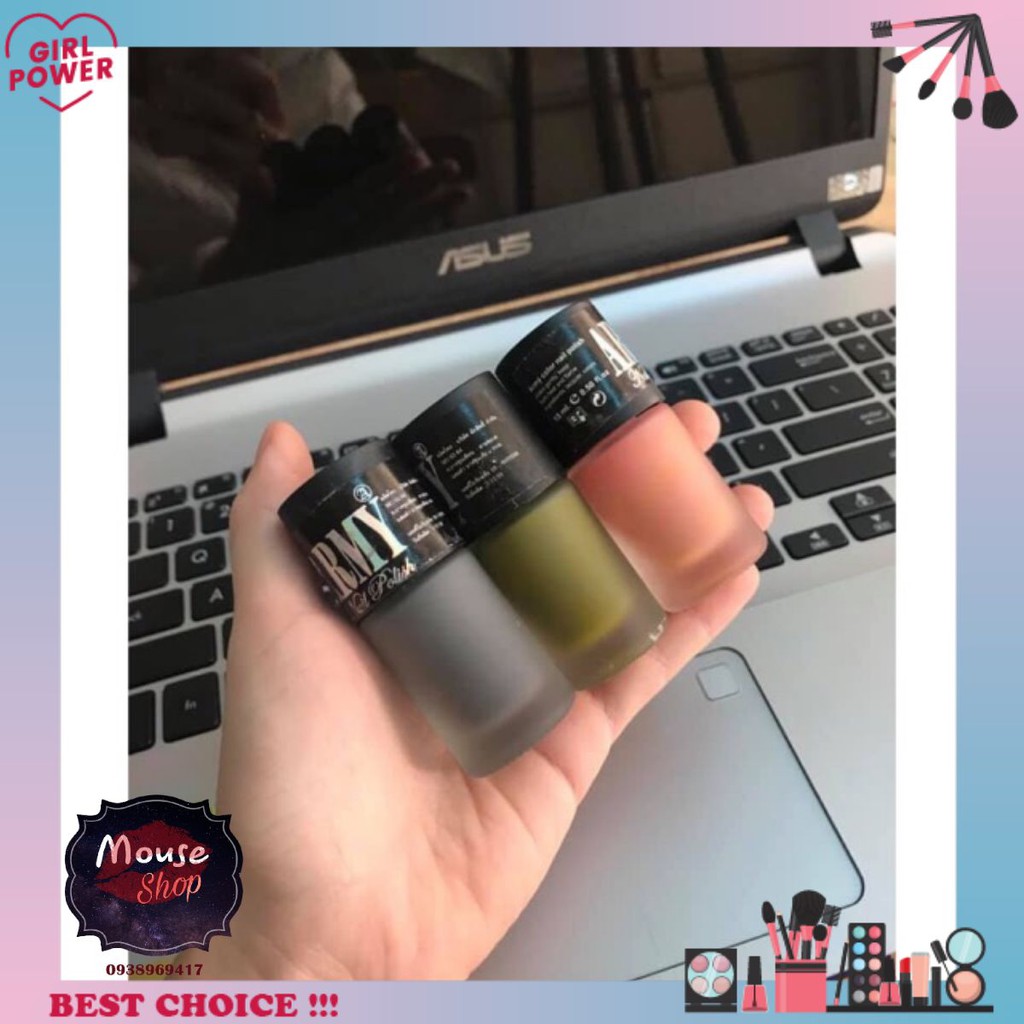 [ Cao cấp ] Sơn móng nhám Army 💅🏻 [ Chất lượng ]