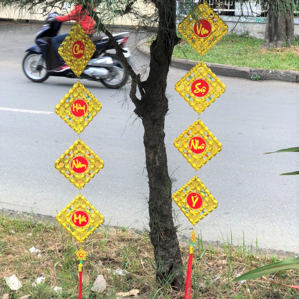 Dây treo chữ trang trí tết 1 Bộ 2 dây đối xứng B01