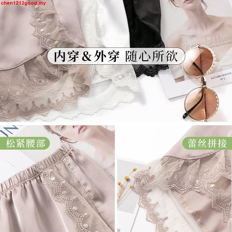 Quần An Toàn Mặc Trong Váy Vải Lụa Lạnh Phối Ren Mỏng Không Đường May 121212.my4.29 Cho Nữ