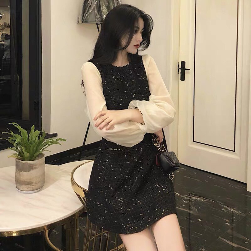 VÁY SUÔNG PHỐI TAY CÁCH DIỆU bánh bèo xinh hết nấc