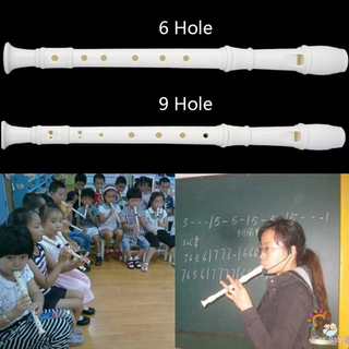 [Kiss] Nhạc cụ nhựa ABS màu trắng dành cho trẻ em Máy ghi âm Soprano sáo dài
