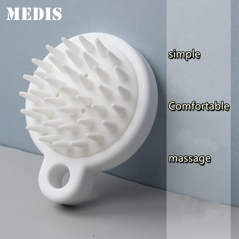Bàn Chải silicone Gội Đầu Mát Xa Da Đầu Không In Phong Cách Nhật Bản