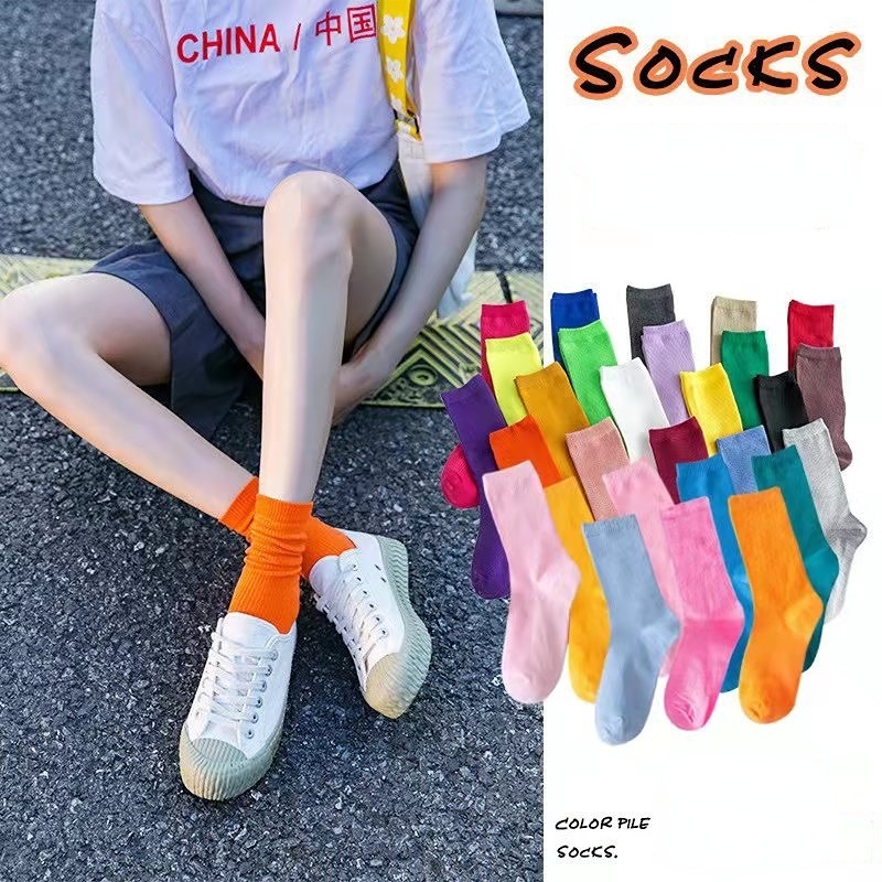 Vớ Cotton Mỏng Nhiều Màu Sắc Thời Trang Xuân Hè Dành Cho Nữ