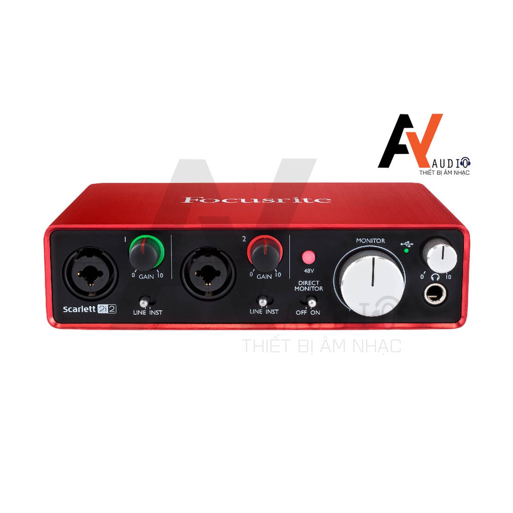 Focusrite Scarlett 2i2 (2nd Gen) sound sản xuất âm nhạc chuyên nghiệp