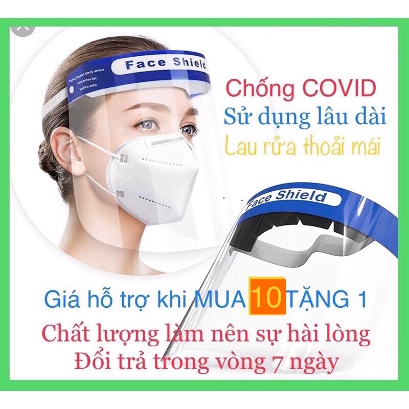 Miếng kính bảo hộ chống bụi mịn và giọt bắn hiệu quả Face Shield