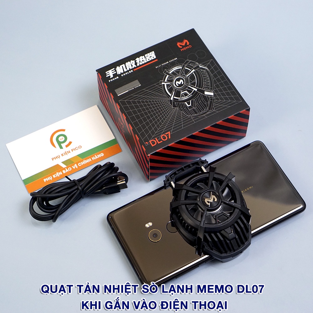 Quạt tản nhiệt điện thoại Memo DL16 / DL05 / DL10 tản nhiệt gaming sò lạnh AI siêu mát, LED RGB có màn hình nhiệt độ