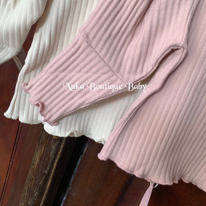 Áo Dài Tay Bồng Thu đông Bé Gái Jennybebe [Xuka boutique] Dày dặn mềm mịn co giãn tốt [Ảnh Video Thật]