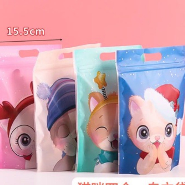 50  túi zip đựng bánh kẹo 15,5x23cm