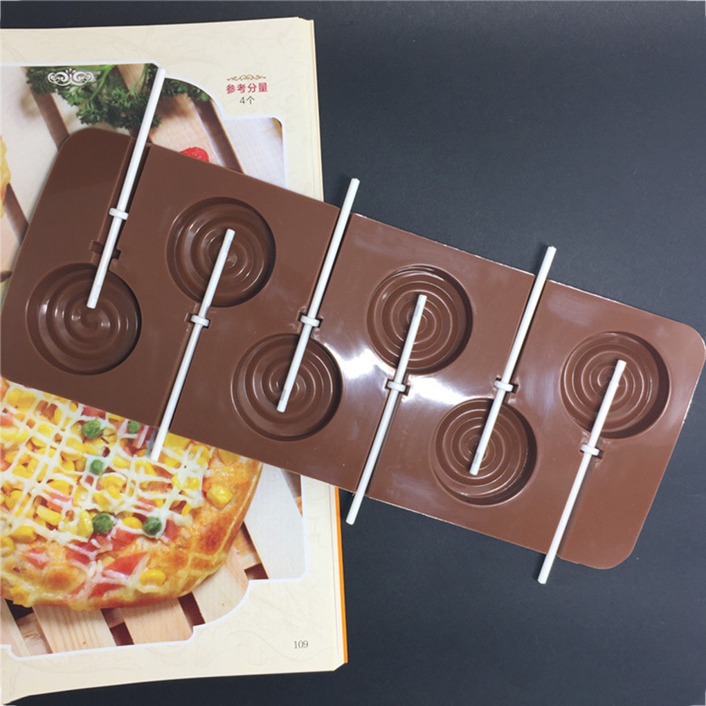 Khuôn silicone hình kẹo mút dùng trong làm bánh