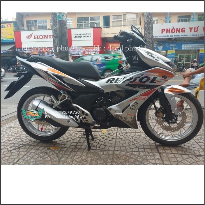 Tem Rời Winner X Repsol bạc cam (V)