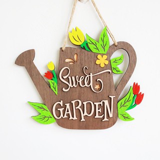 Bảng gỗ MỘC DECOR treo tường Sweet Garden trang trí vườn cây, ban công gia đình