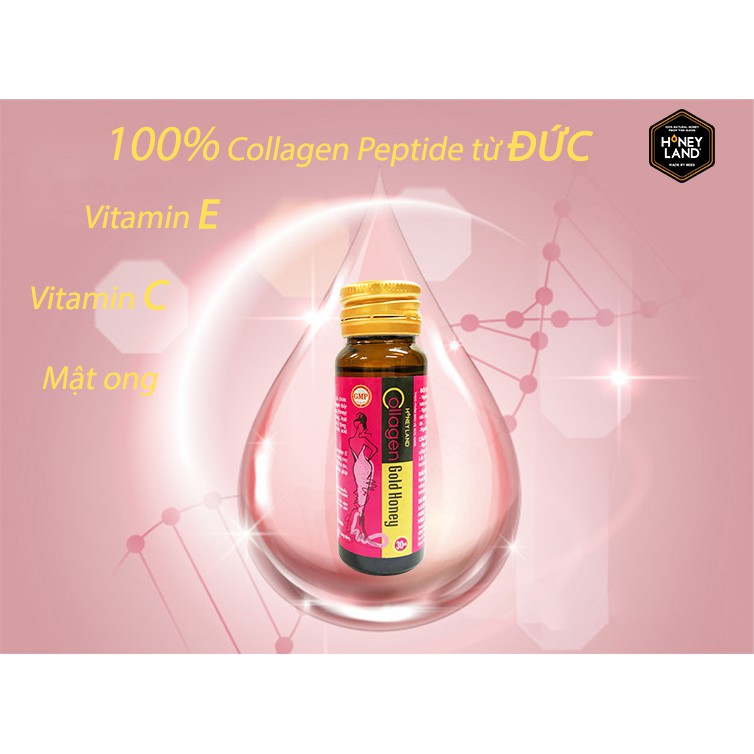 Hộp 10 chai collagen nước nhập từ Đức Collagen Gold Honey đẹp da, chống lão hóa | Thế Giới Skin Care