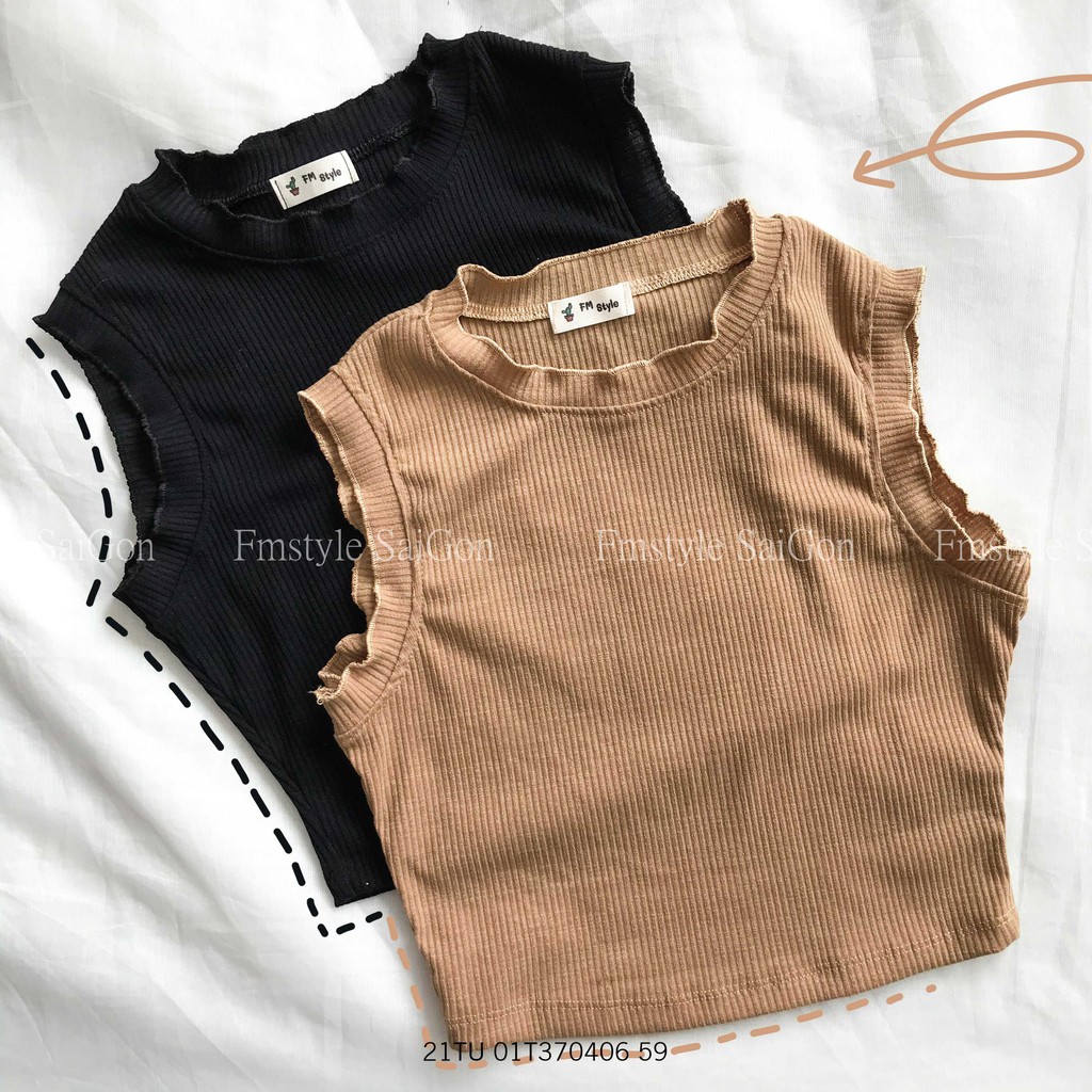 Áo thun 3 lỗ VM STYLE cuốn biên ulzzang thời trang nữ 22ATU02T371103 | BigBuy360 - bigbuy360.vn