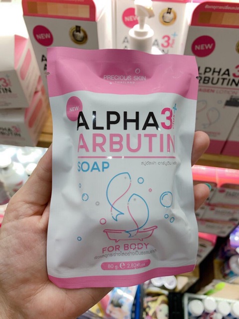 Soap Xà Phòng Tắm Trắng Da Body ALPHA ARBUTIN 3+ Plus 80g - Thái Lan