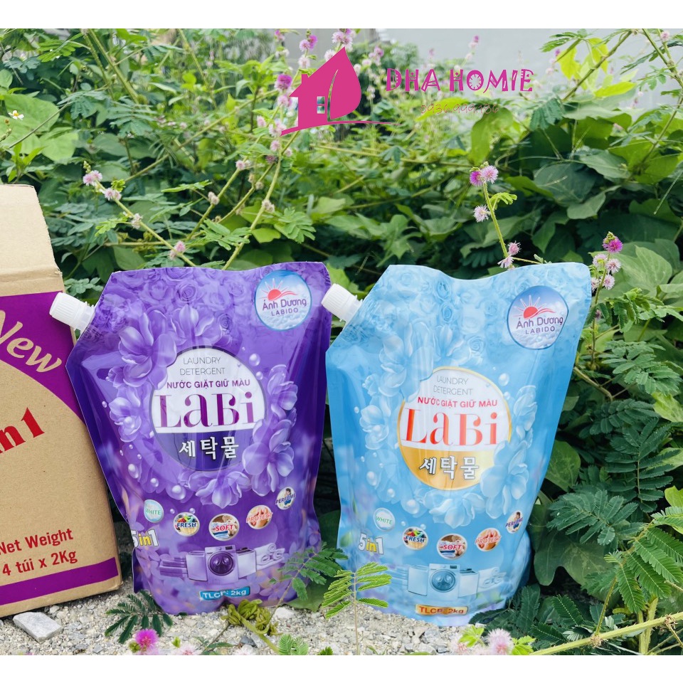 Nước Giặt Túi Labi Ánh Dương 2kg Loại Sạch Vết Bẩn Tốt Hơn 2 Lần, Lưu Hương Thơm Ngát