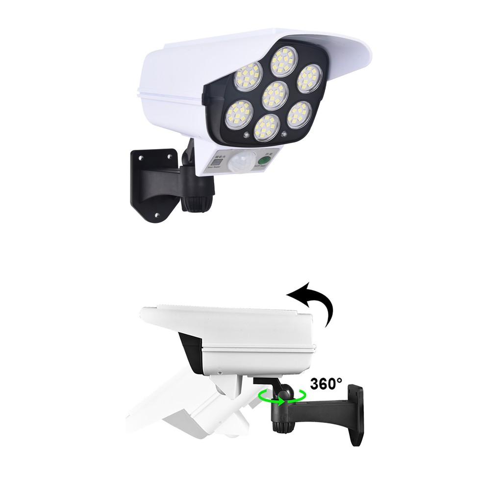 Đèn năng lượng mặt trời LICER IP65 thiết kế giả camera ngoài trời tự động BẬT TẮT chống trộm/ chống nước có điều khiển