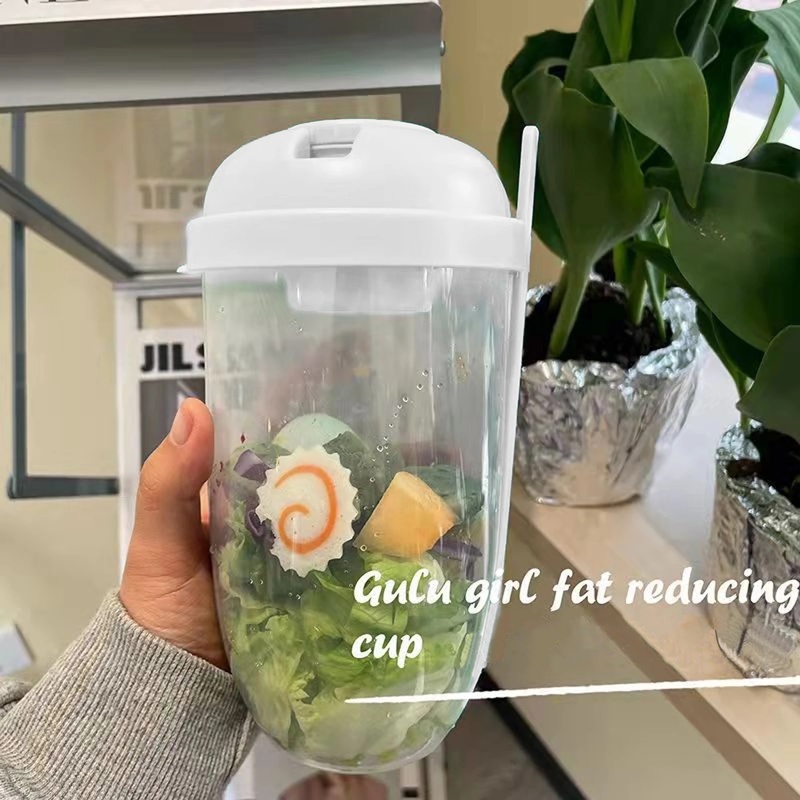 Bộ Cốc Đựng Thức Ăn 1000ML Kèm Muỗng Nĩa Tiện Dụng