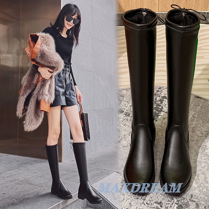 Giày bốt Martin cổ cao đến gối phong cách Anh Quốc mới cho nữ 39 giây