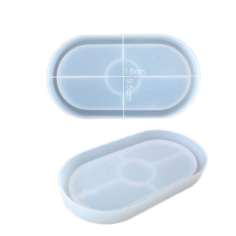 Khuôn Silicone làm khay tròn dài phong cách Bắc Âu