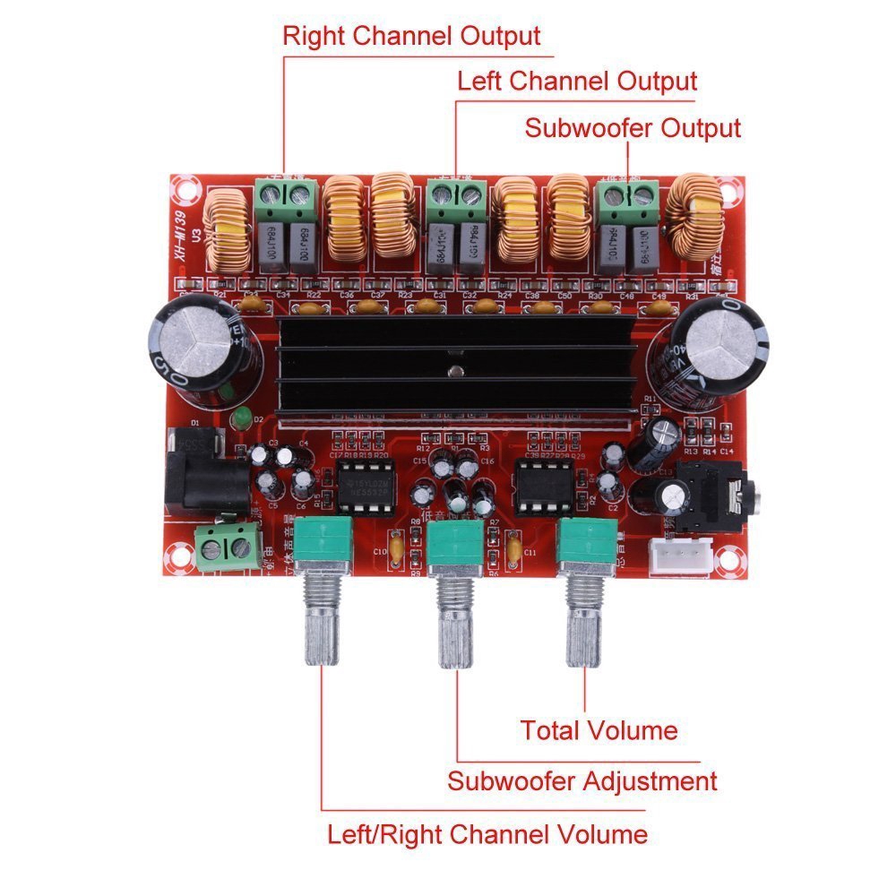 Bo mạch khuếch đại công suất loa siêu trầm TPA3116D2 50Wx2+100W 2.1 chuyên dụng
