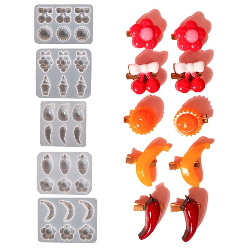 Sa Khuôn Làm Móc Khóa Hình Trái Cây Sáng Bóng