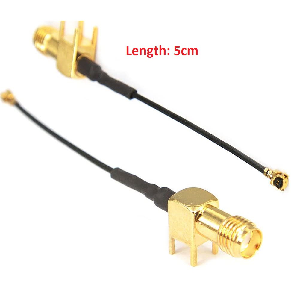 Cáp RF chuyển đổi IPEX thành SMA hàn PCB, đầu cái, dài 5cm