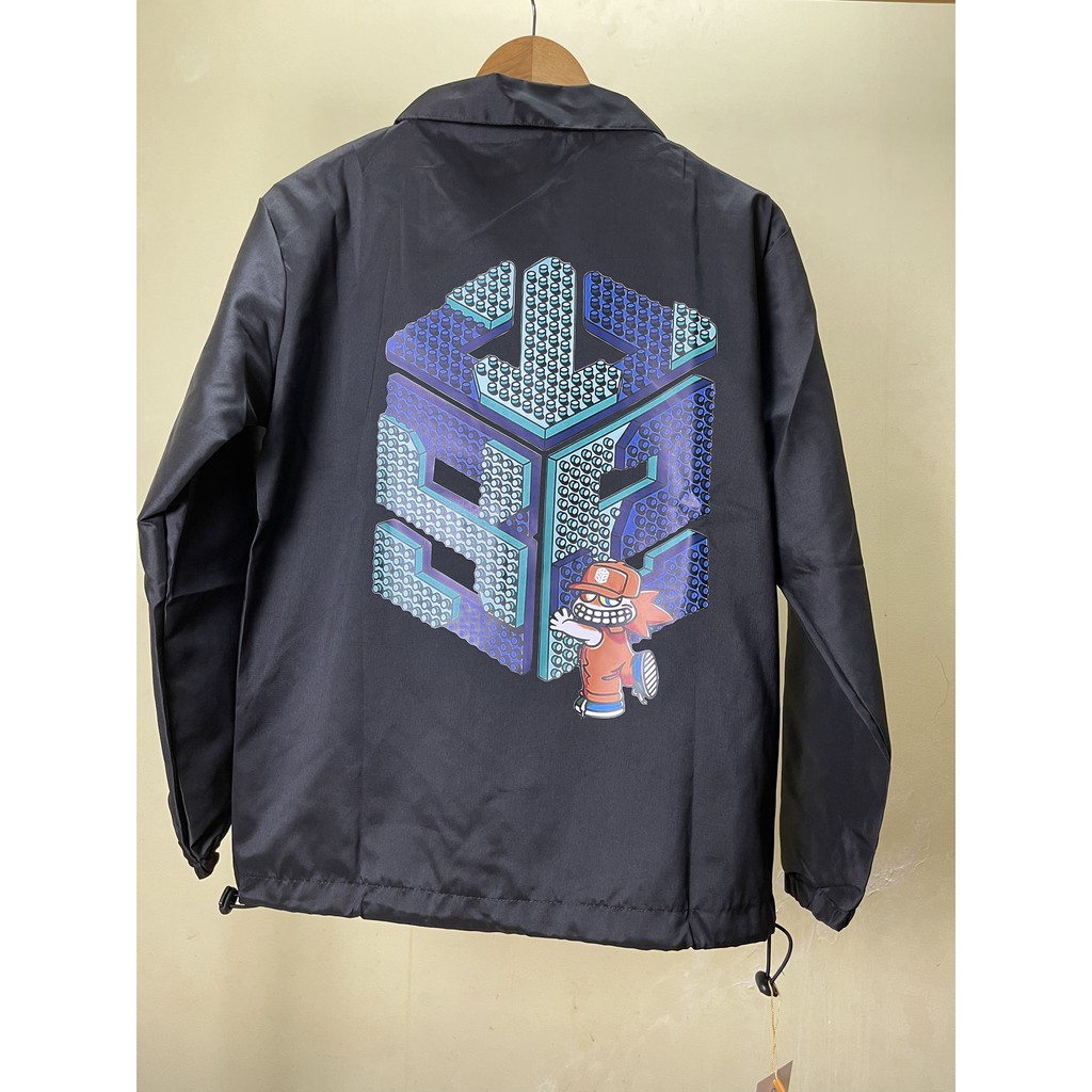 ÁO KHOÁC KAKI NÚT BẤM/ ÁO JACKET ĐEN IN HÌNH SW.E LOGO XANH,👚FREESHIP👚,HÀNG VNXK 2 LỚP CHÓNG NẮNG,1993CLOTHINGG