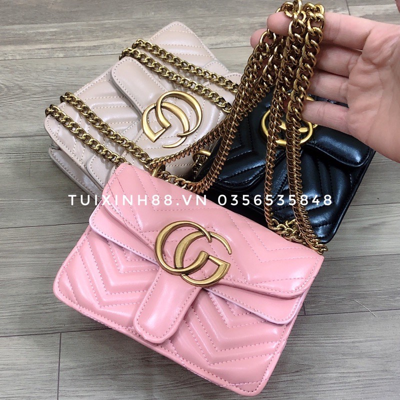 [Mã FAMAYWA2 giảm 10K đơn từ 50K] Túi xách nữ khoá chữ GG thời trang Hàn Quốc đẹp đeo chéo giá rẻ cao cấp | BigBuy360 - bigbuy360.vn