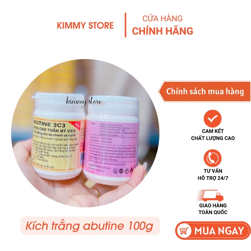 Kem dưỡng kích trắng abutine 3c3 100g vàng và hồng