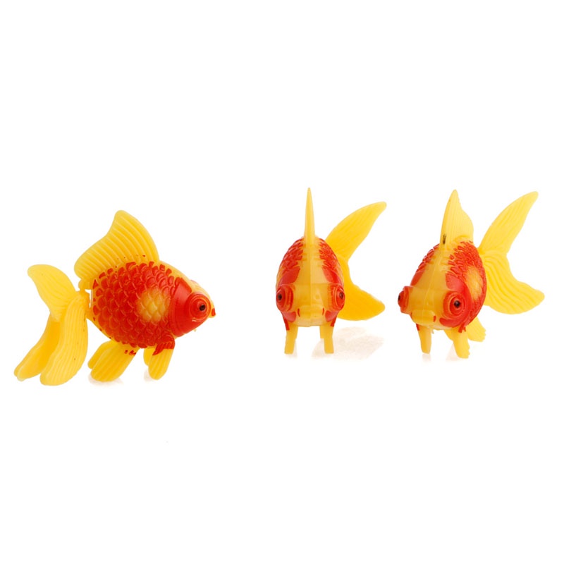 Set 3 mô hình cá vàng nhân tạo bằng nhựa trang trí bể cá
