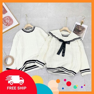 Áo đôi áo cặp 🎀FREESHIP🎀 Áo đôi nam nữ đẹp Set áo len đôi thuỷ thủ Hàn Quốc dáng dài VSM COUPLE siêu đẹp giá rẻ   AV73