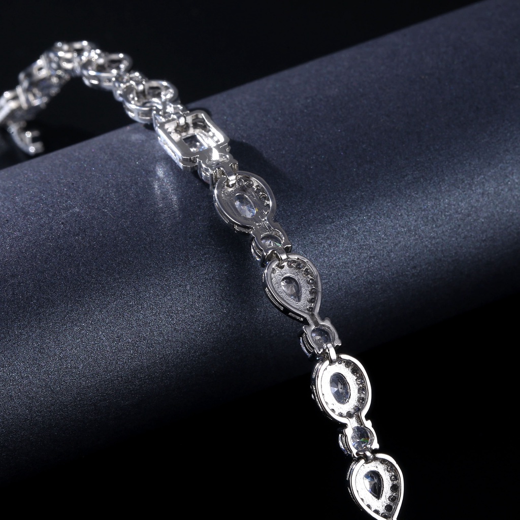 Vòng Tay Đính Đá Zircon Nhiều Hình Dạng Thời Trang Cho Nữ