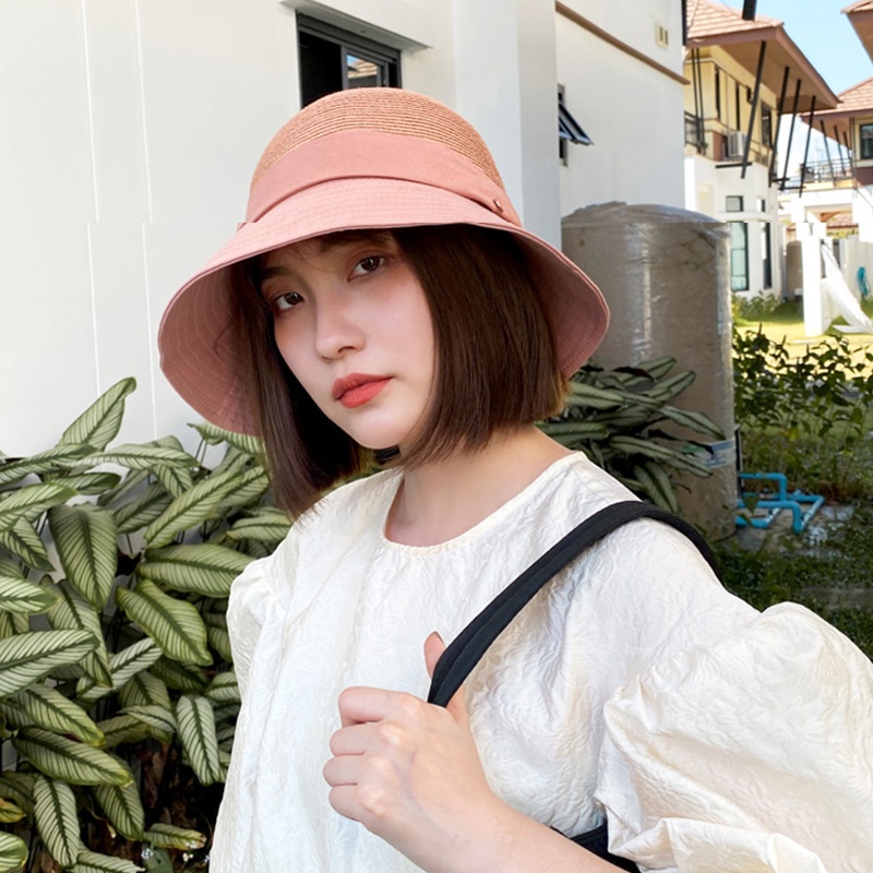 Nón Bucket Nữ / Nón Rộng Vành Nữ / Mũ Cói Rộng Vành / Nón Chống Nắng / Mũ Trùm Đầu Chống Nắng / Nón Vành Rộng Chống Tia UV Thời Trang Dành Cho Nữ