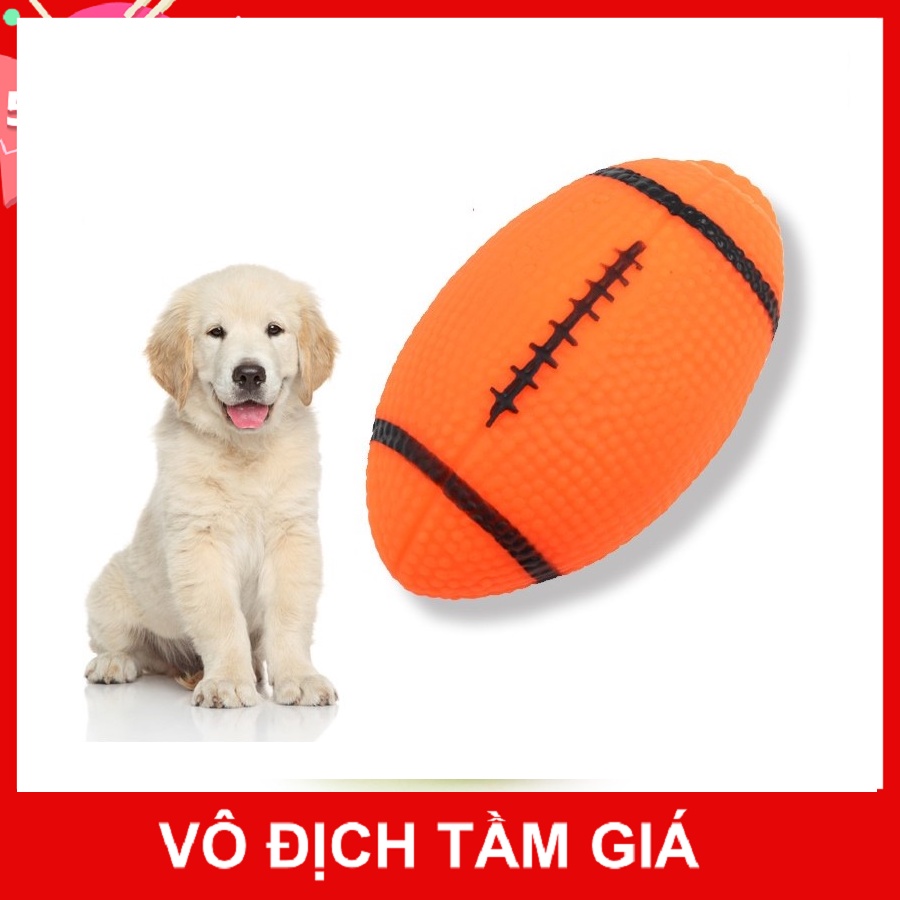 ĐỒ CHƠI CHO CHÓ TRÁI BANH HÌNH BẦU DỤC CÓ ÂM THANH GIÚP HUẤN LUYỆN CHÓ