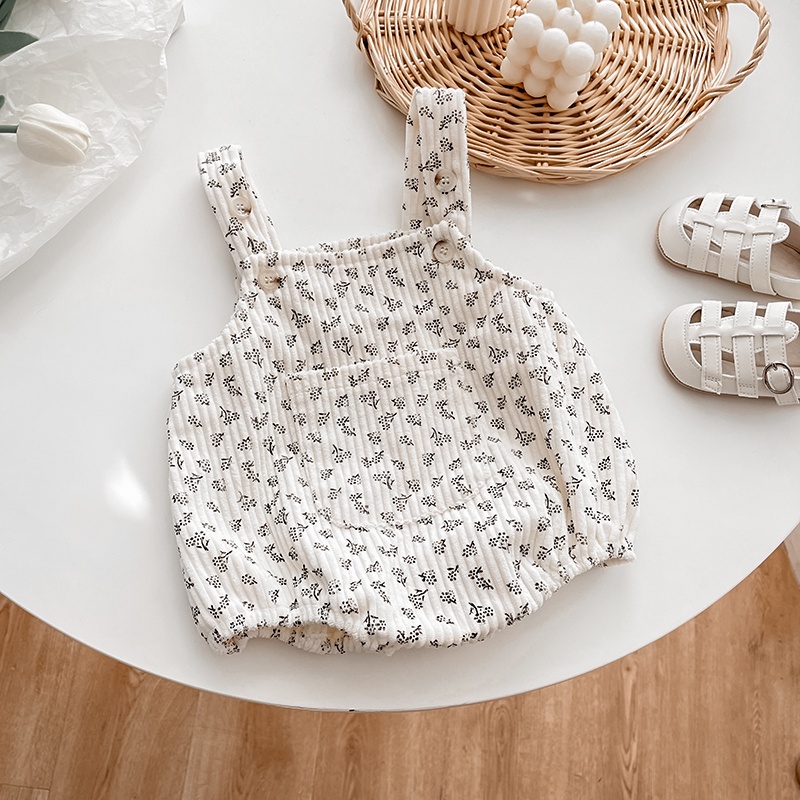 Bộ Áo Liền Quần Sát Nách Vải Cotton Họa Tiết Chấm Bi Dễ Thương Thời Trang Mùa Đông Cho Bé Sơ Sinh