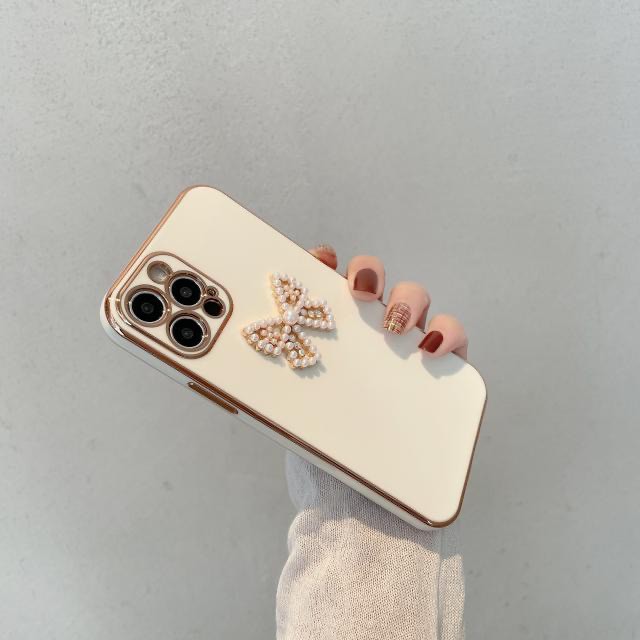 Ốp Điện Thoại Từ Tpu Mềm Chống Rơi Phối Nơ Cho Iphone 7 8 Plus 11 11 Pro 11 Promax 12 12 Pro 12 Promax