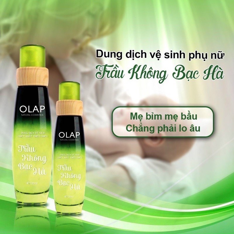 Dung dịch vệ sinh chiết xuất trầu không, tràm trà,bạc hà OLAP 100ml