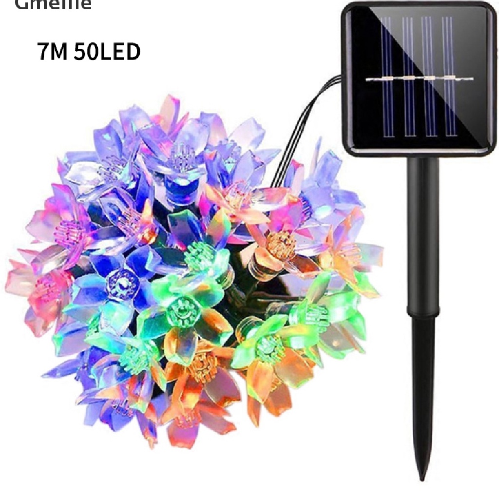 Gmeilie 50LED Christmas Solar Flower String Lights Garden Outdoor Fairy Lights Party UK VN