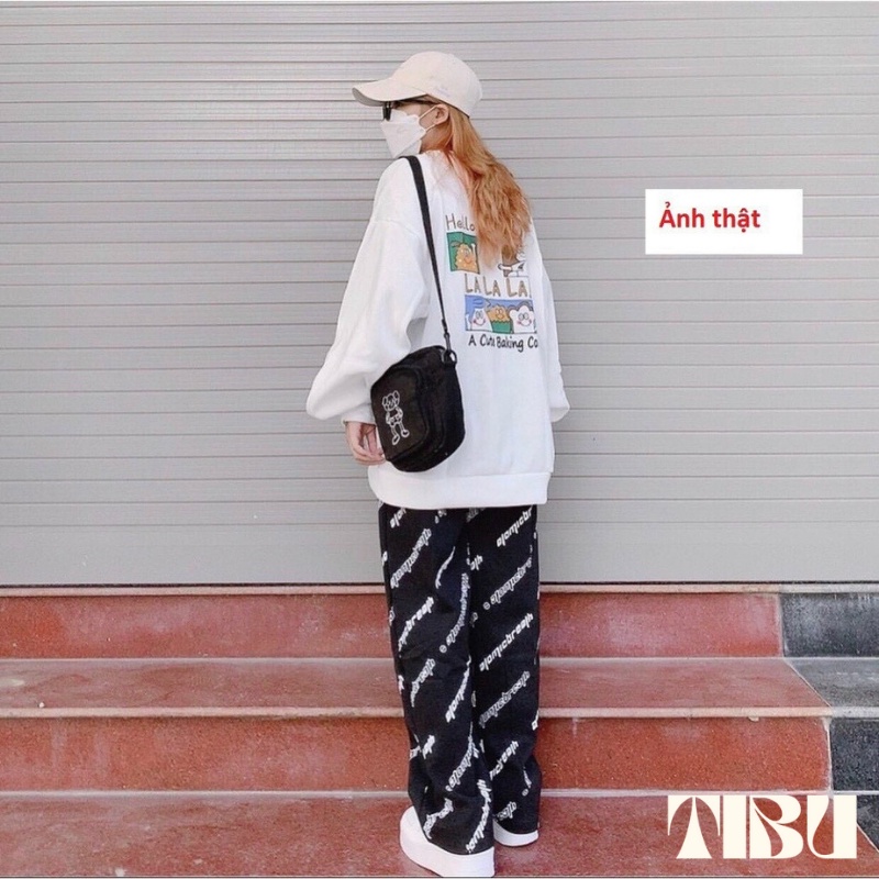 Áo sweater cổ tròn nam nữ dài tay form rộng unisex chất dày dặn, phong cách ulzzang Hàn Quốc siêu xinh hàng đẹp TIBU