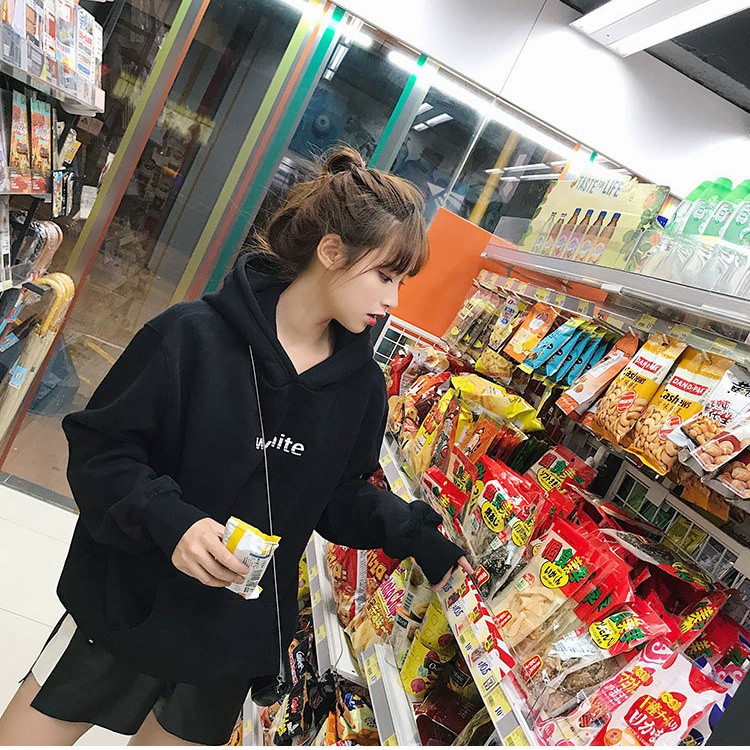 Áo Hoodie Đen Trắng Phom Rộng Màu Trơn Nỉ Bông Êm Ái Cho Cả Nam Và Nữ - MSP T31 | BigBuy360 - bigbuy360.vn