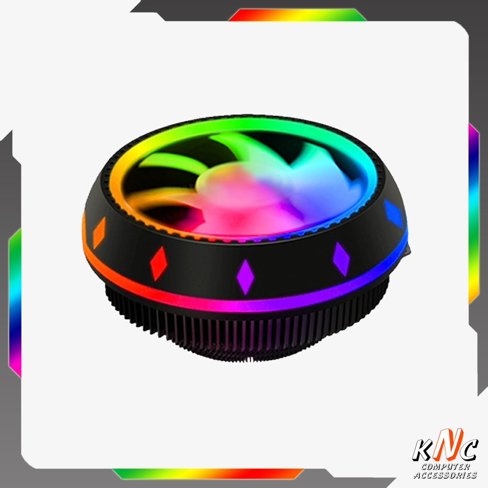 Quạt Tản Nhiệt CPU UFox Q1 9cm Led RGB Tự Đảo Màu Hiệu Ứng - Hàng Fullbox